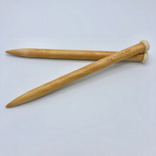 Load image into Gallery viewer, 25mm bamboo knitting needles