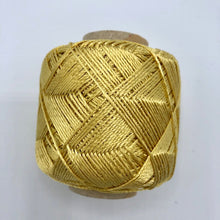 Load image into Gallery viewer, Gold or Rose Pink 3 ply rayon crochet yarn