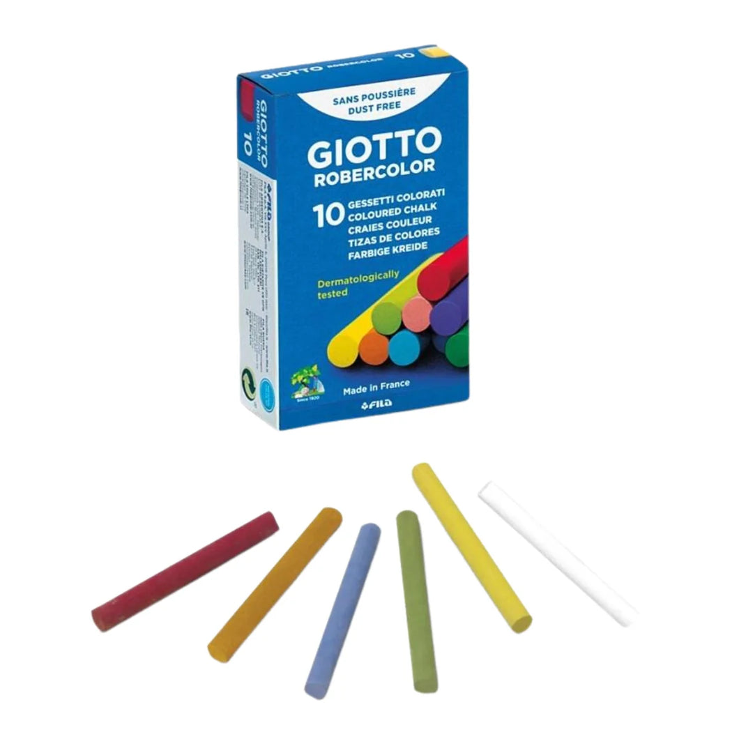 Blackboard Chalk Anti-dust - 10 Assorted Colours 10 pcs