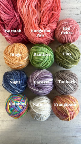 16ply Hand Dyed Pure Wool ~ 50gm balls