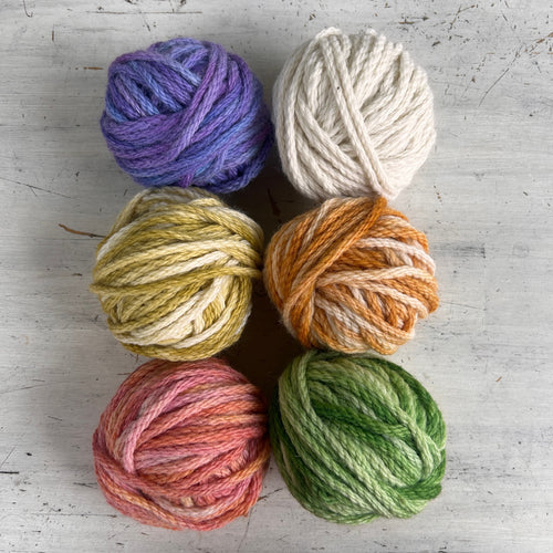 20ply hand dyed pure wool balls ~ 50gm