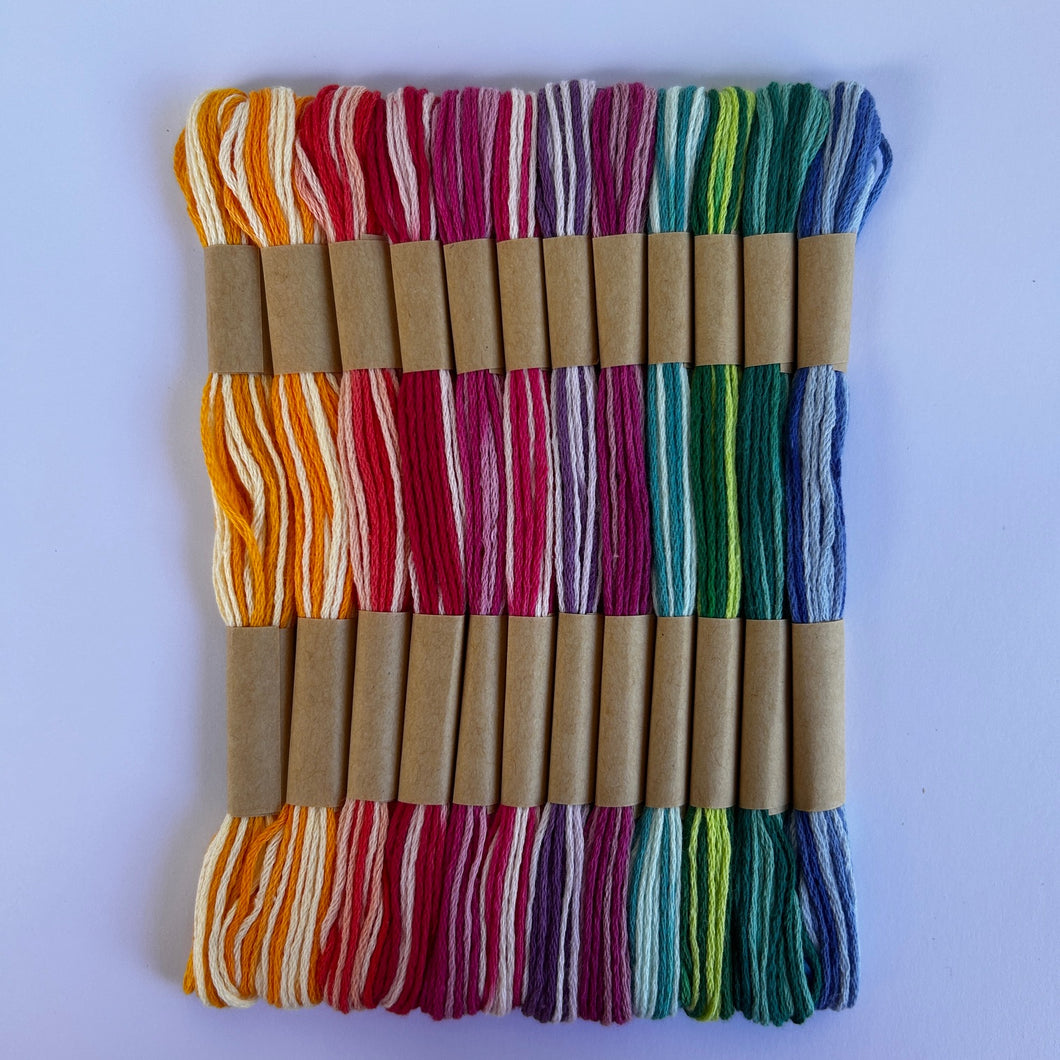 Variegated Rainbow Cotton pack of 12