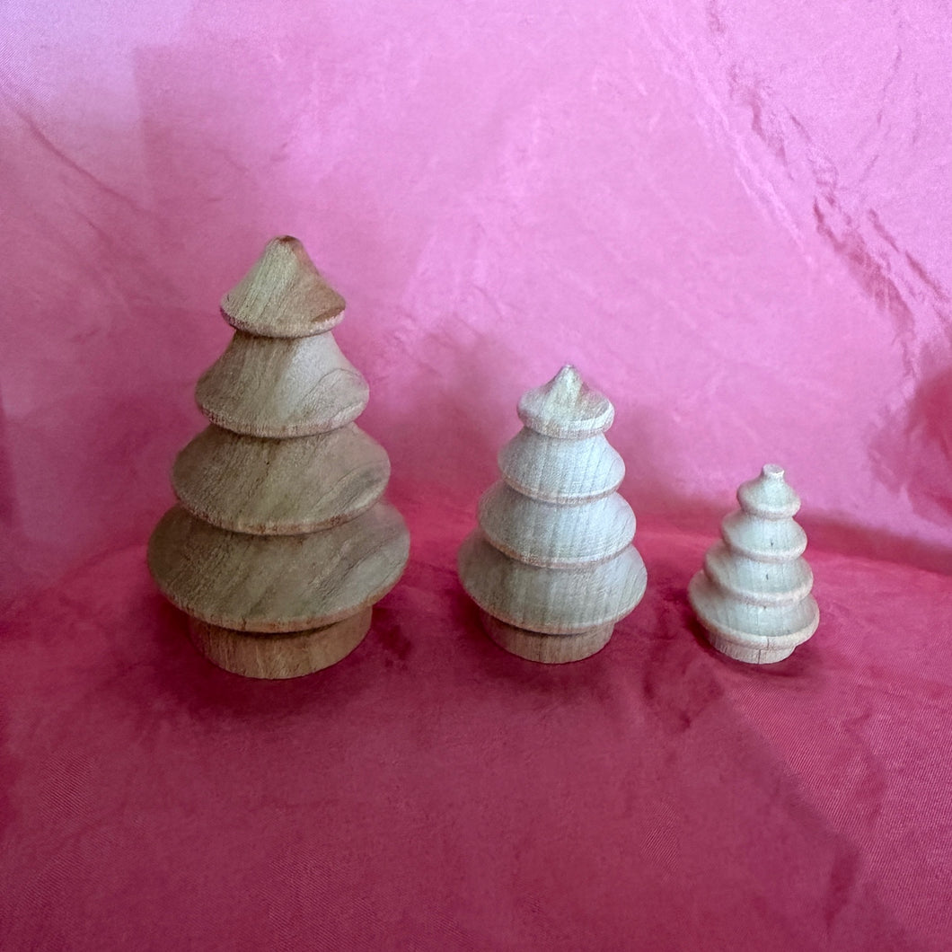 Wooden Trees ~ 3 sizes ~ perfect as part of Christmas Celebrations