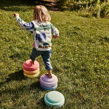 Load image into Gallery viewer, Stapelstein Balance Stepping Stones - Original, Set of 6 in Rainbow Pastel