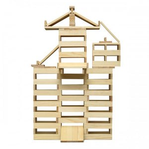 Micki Wooden Natural Building Planks, 200 pcs