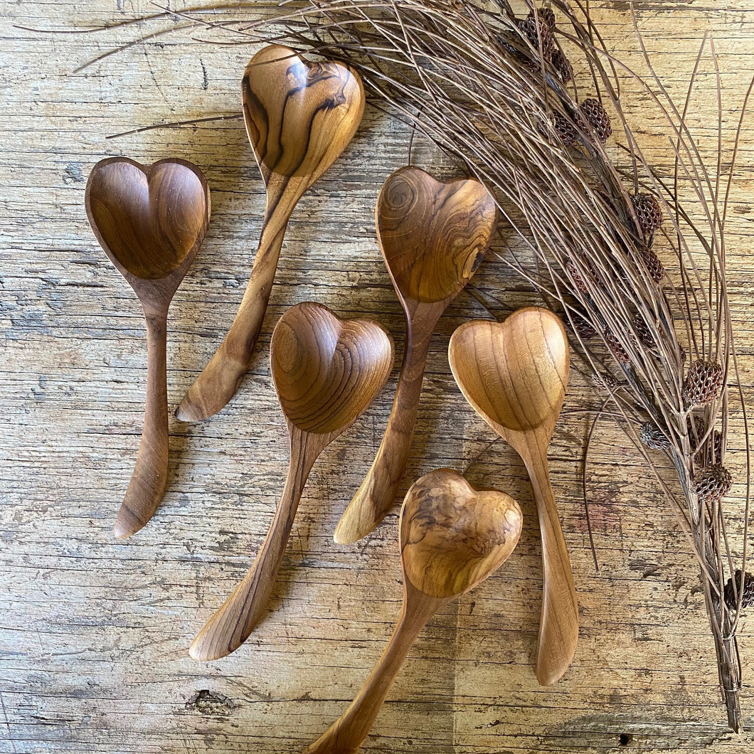 Teak Heart Spoon