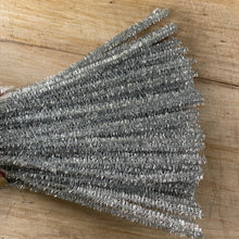 Load image into Gallery viewer, Gold or Silver Tinsel sticks ~ Chenille Sticks ~ 10 pack