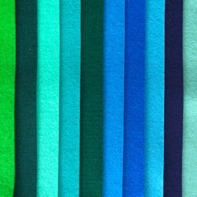blues + greens 10 pack