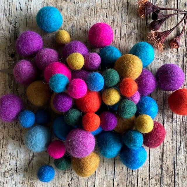 Summer Tones Felt Balls