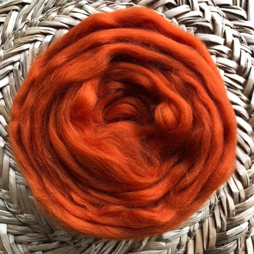 Pumpkin fleece roving