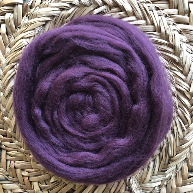 Dark Plum fleece roving – indigo inspirations