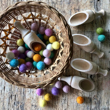 Load image into Gallery viewer, small round wooden scoop ~ loose parts play