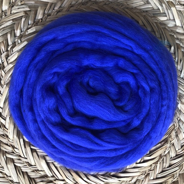 Peacock fleece roving