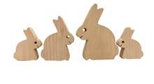 Load image into Gallery viewer, Bunny Family ~ wooden 4 piece