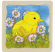Load image into Gallery viewer, Chicken + Egg ~ Puzzle ~ 4 layer wooden puzzle
