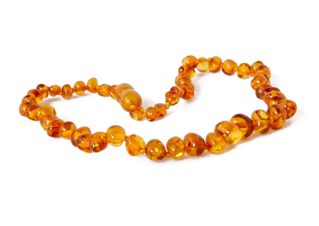 Children's Amber Necklace and/or Bracelet ~ Cognac Baroque